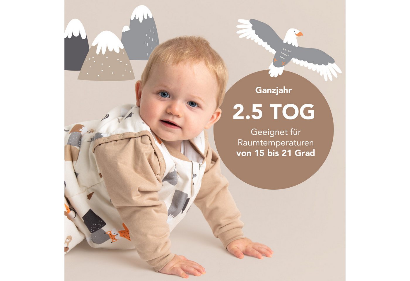 Schlummersack Kinderschlafsack Babyschlafsack, 2.5 Tog – Bild 4 von 5