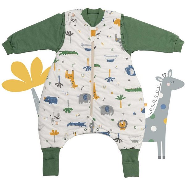 Schlummersack Kinderschlafsack Schlafsack mit Füßen und umklappbaren Bündchen, 3.5 Tog