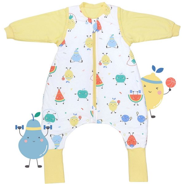 Schlummersack Kinderschlafsack Schlafsack mit Füßen und umklappbaren Bündchen, 2.5 Tog