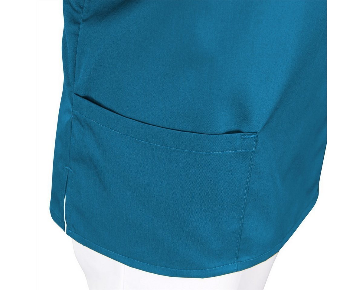 BEB Schlupfbluse beb Basic Kasack Unisex Kurzarm Petrol – Bild 4 von 4