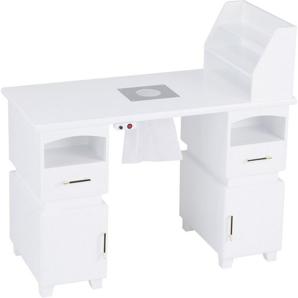 Barberpub Schminktisch Barberpub Schminktisch, Nageltisch mit Absaugung 2456, Mit Staubsauger, 1Regal,2 Schubladen,4 Ablage,4 Schränke