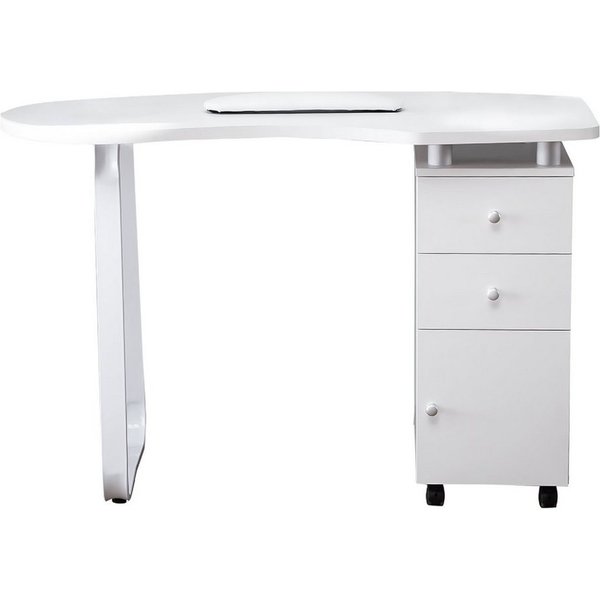 Barberpub Schminktisch BarberPub Studiotisch Manikürtisch Nageltisch 0400, mit Schubladen mit Rollen, MFC, 118× 56× 78 cm