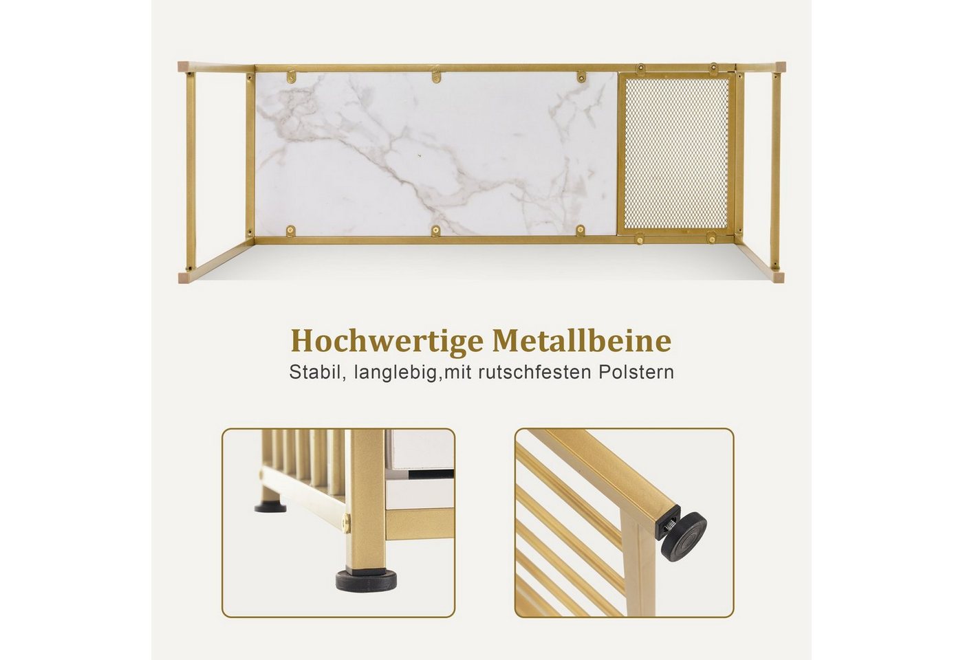MCombo Schminktisch M MCombo Schminktisch mit Schubladen, Nageltisch 2407, mit Schubladen, aus Holz Metallgestell, ohne Spiegel – Bild 5 von 5