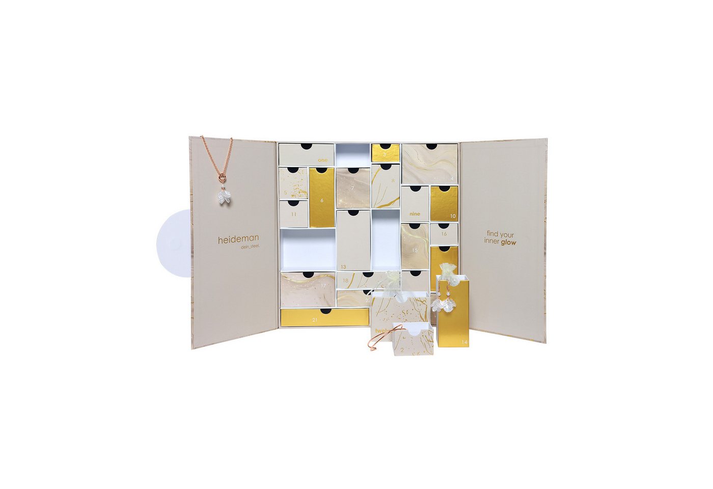 Heideman Schmuck-Adventskalender Heideman Schmuck Adventskalender – Weihnachtskalender 2026, Adventkalender mehrteilig Schmuck für Frauen - 24 Schmuckstücke – Bild 3 von 5