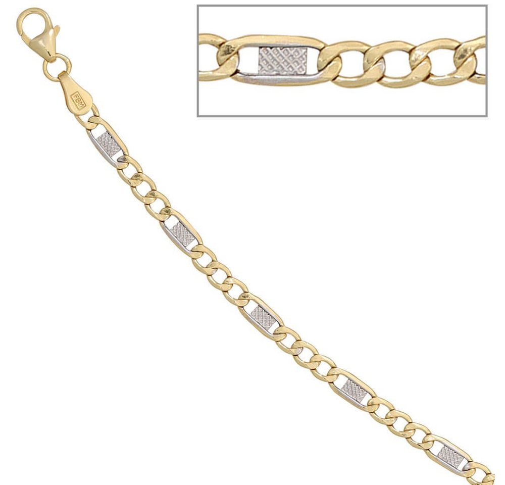 Schmuck Krone Goldarmband 3,7mm Steg-Panzerarmband aus 333 Gelbgold, 19cm, Gold 333 – Bild 3 von 5
