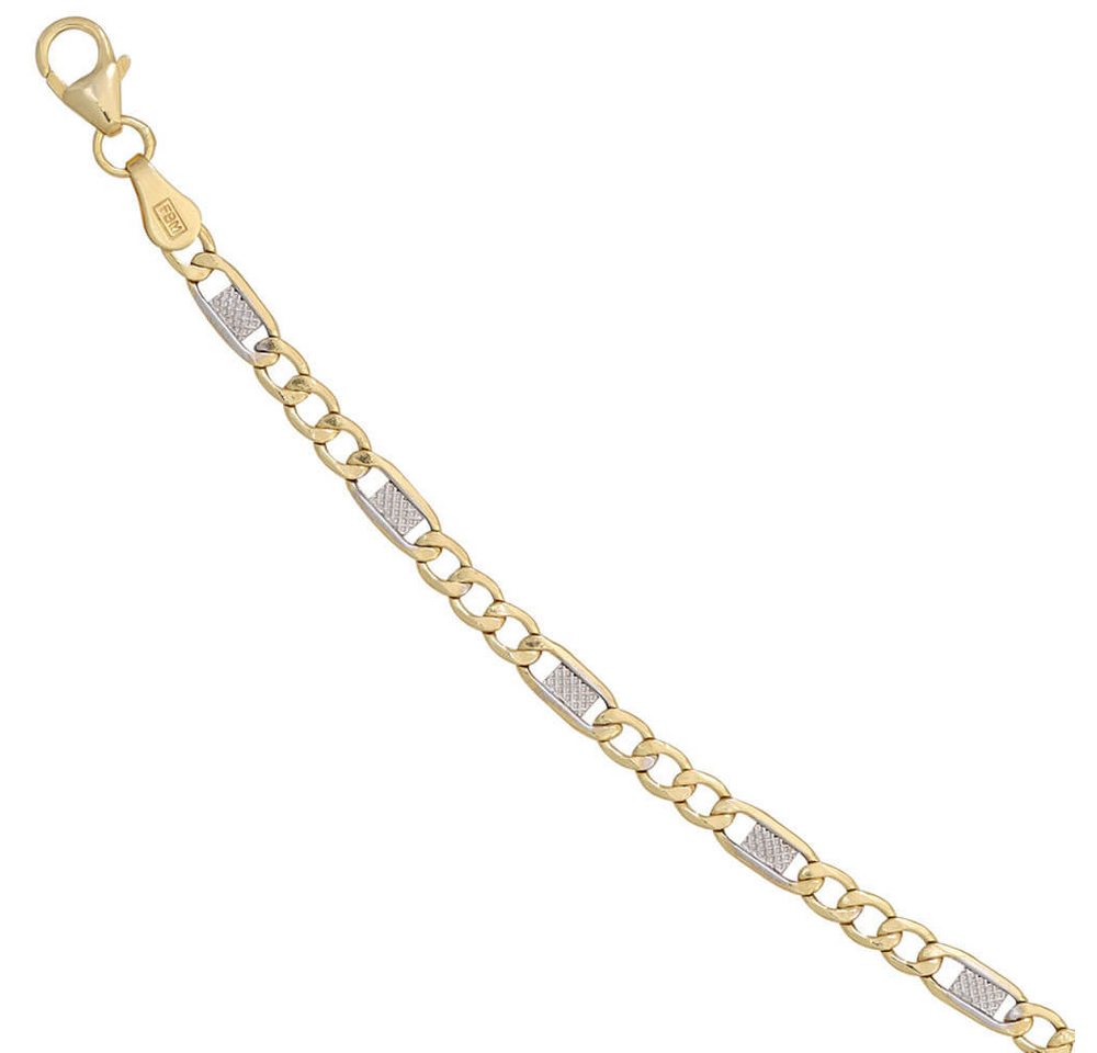 Schmuck Krone Goldarmband 3,7mm Steg-Panzerarmband aus 333 Gelbgold, 19cm, Gold 333 – Bild 5 von 5