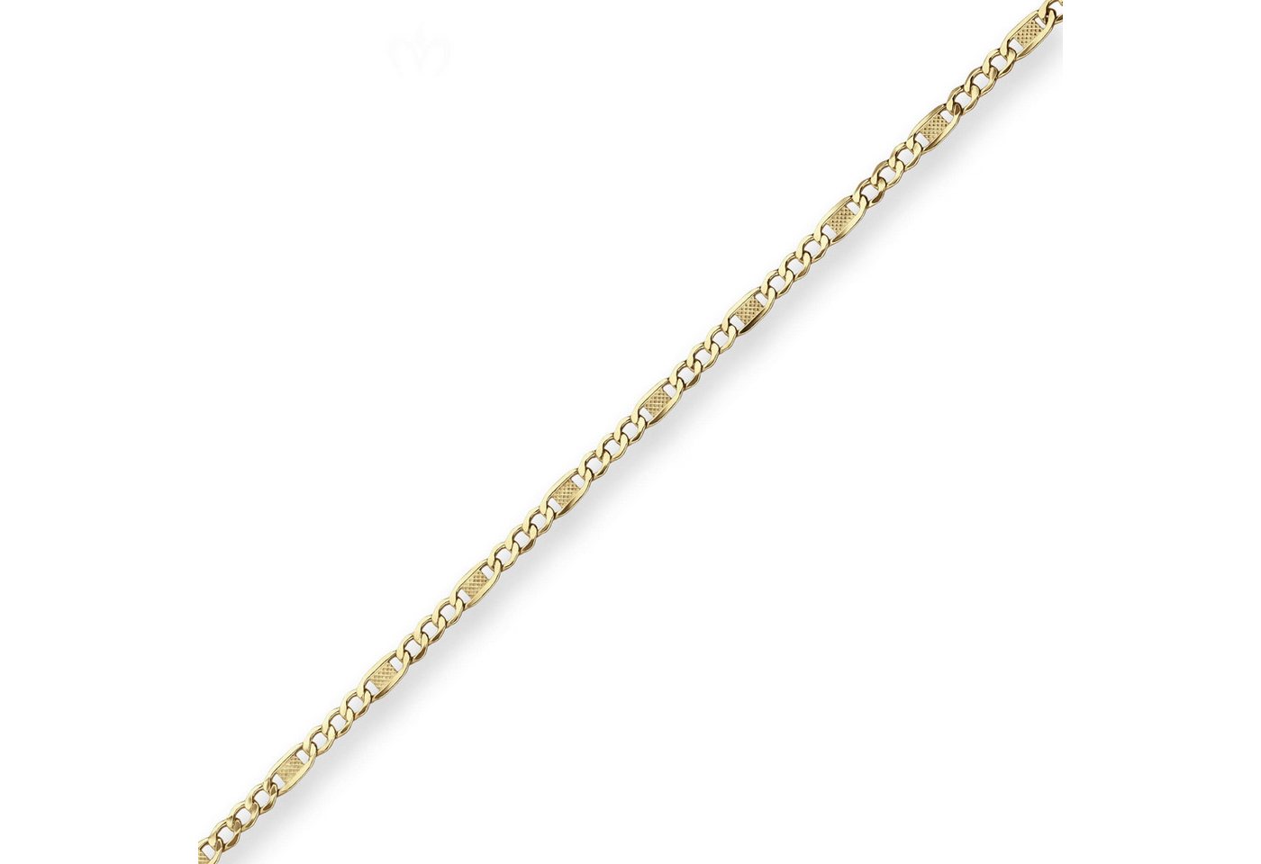 Schmuck Krone Goldarmband 3,8mm Armband Fantasiekette aus 375 Gelbgold 21cm, Gold 375 – Bild 2 von 2