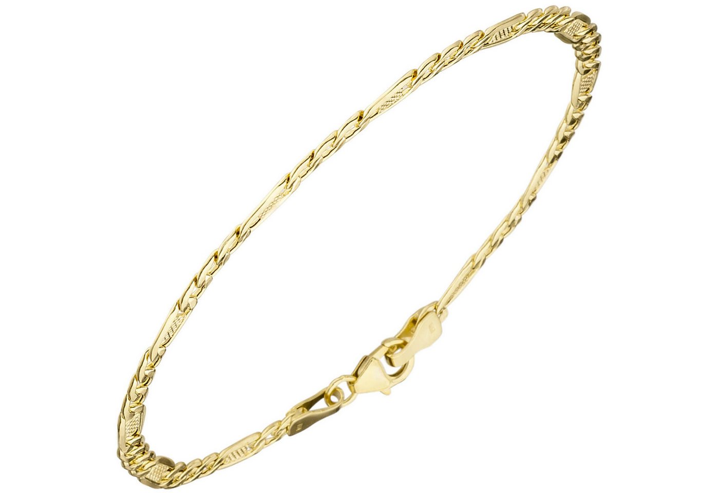 Schmuck Krone Goldarmband 3,8mm Panzer-Steg Armband aus 333 Gelbgold, 19cm, Gold 333 – Bild 2 von 3