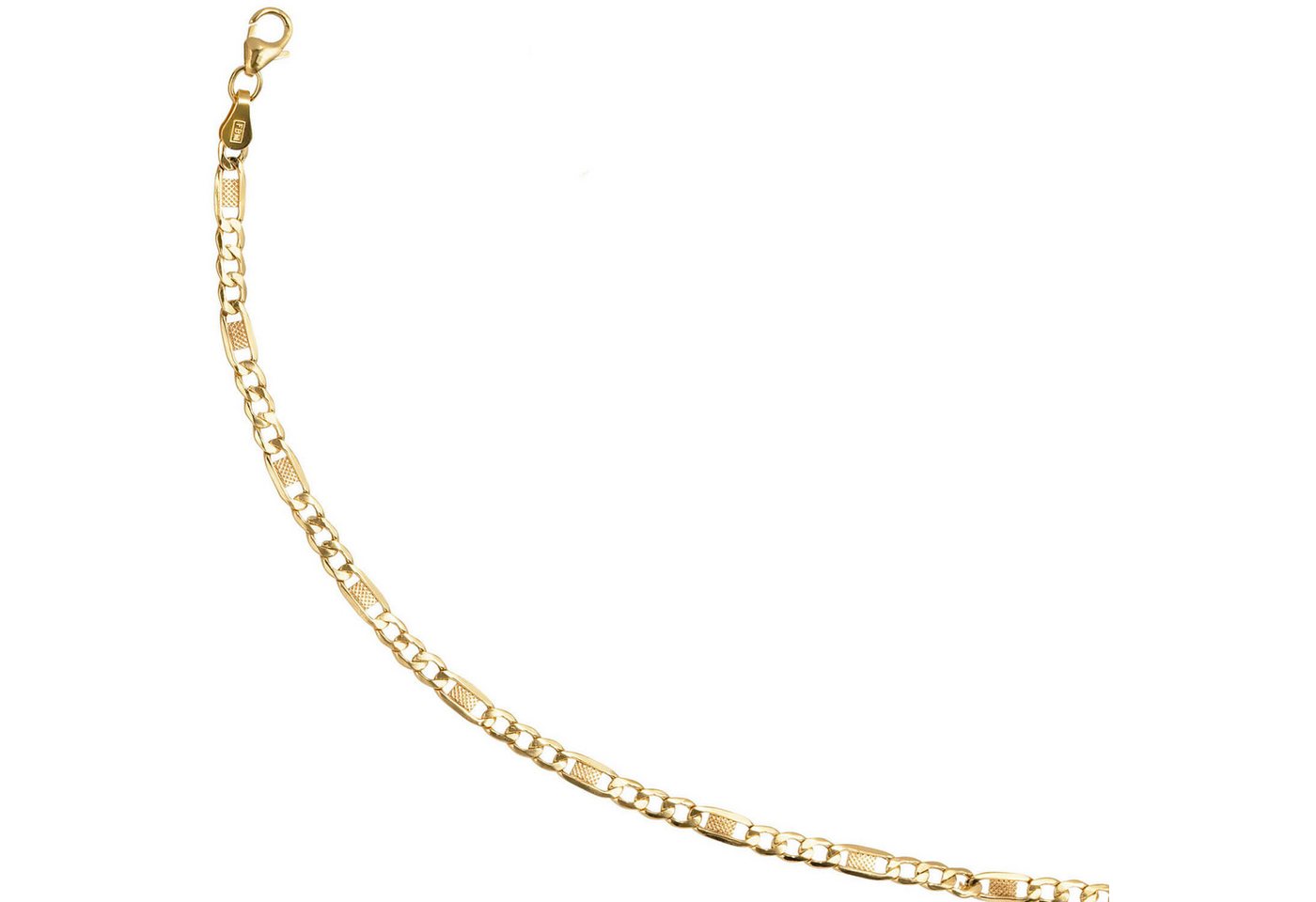 Schmuck Krone Goldarmband 3,8mm Panzer-Steg Armband aus 333 Gelbgold, 19cm, Gold 333 – Bild 3 von 3