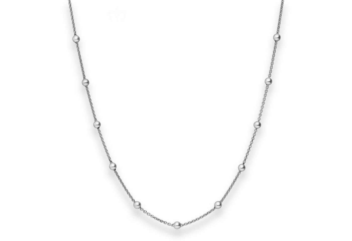 Schmuck Krone Silberkette 1,3mm Rund-Ankerkette Kugel aus 925 Silber rhodiniert 50cm, Silber 925 – Bild 3 von 3