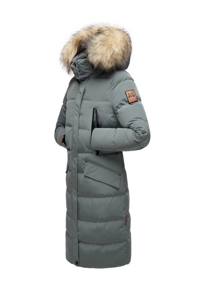 Marikoo Schneejacke Marikoo Schneesternchen Damen Winter Steppjacke B890 langer Parka mit abnehmbarer Kapuze – Bild 5 von 5