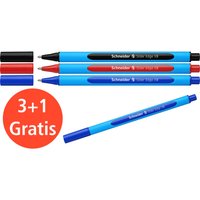 Schneider 4er-Pack Kugelschreiber "Slider Edge XB" 3+1 Gratis, sortiert