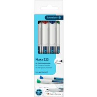 Schneider 4er-Set Universalmarker "Maxx 223 F" 0,7 mm, non-permanent, farbig sortiert