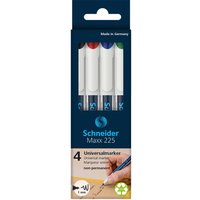 Schneider 4er-Set Universalmarker "Maxx 225 M" 1,0 mm, non-permanent, farbig sortiert