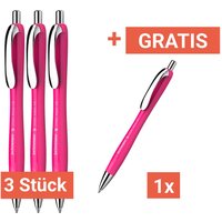Schneider Kugelschreiber 'Slider Rave' pink, 3+1 Gratis