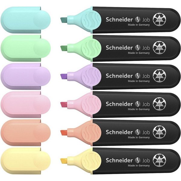 Pastell Textmarker sortiert, 6er-Set