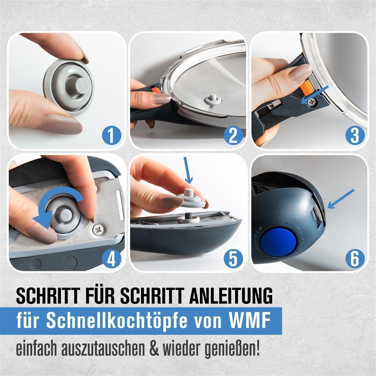 Piebert Schnellkochtopf-Dichtungsring 2x Piebert Fix Kochsignaldichtung 39155 für WMF Perfect & Perfect – Bild 3 von 5