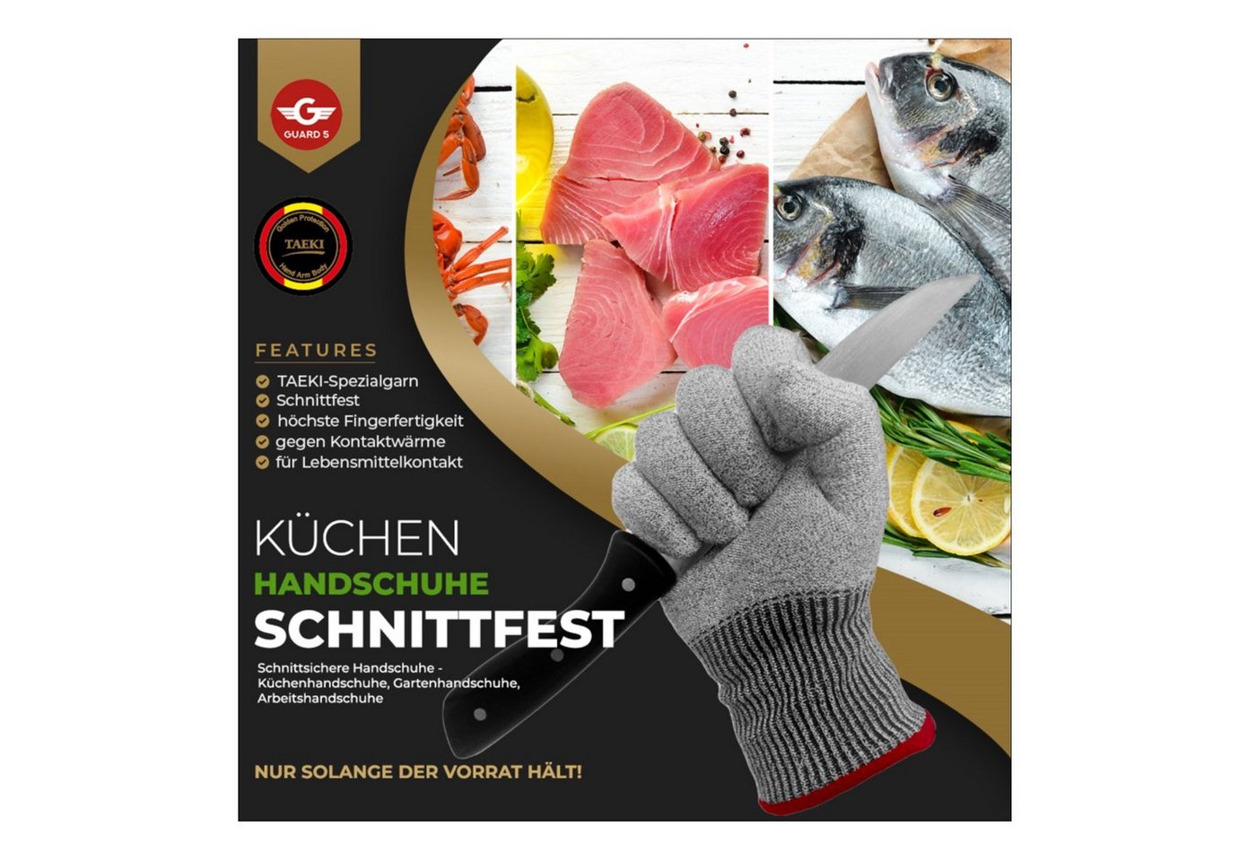 GUARD 5 Schnittschutzhandschuhe GUARD 5 -Küchenhandschuhe, Schnittschutzhandschuhe - 116730 Schnittfeste Küchenhandschuhe – Bild 3 von 5