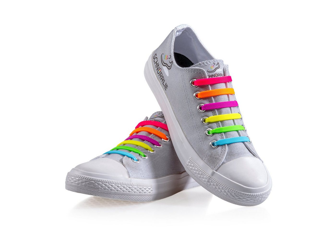 SCHNÜRRLIE Schnürsenkel Silikon Schnürbänder - elastische flache Laces, für Sneaker, Turnschuhe, Sportschuhe uvm – Bild 2 von 5