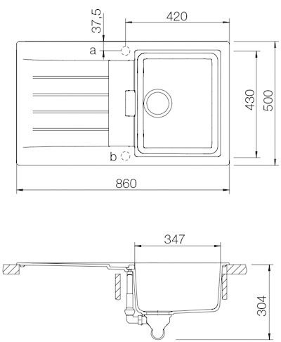Schock Granitspüle Family Plus, rechteckig, 86/50 cm – Bild 4 von 4