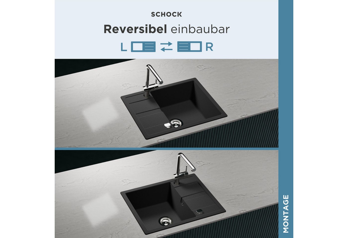 Schock Granitspüle Lucca Plus, rechteckig, 65/50 cm – Bild 5 von 5