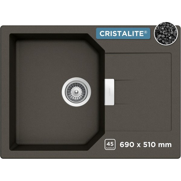 Schock Granitspüle Lucca, rechteckig, 69/51 cm