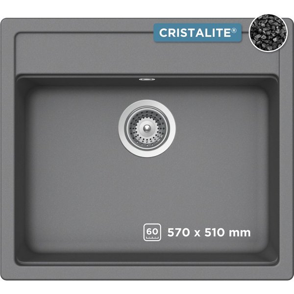 Schock Granitspüle Oslo, quadratisch, 57/51 cm