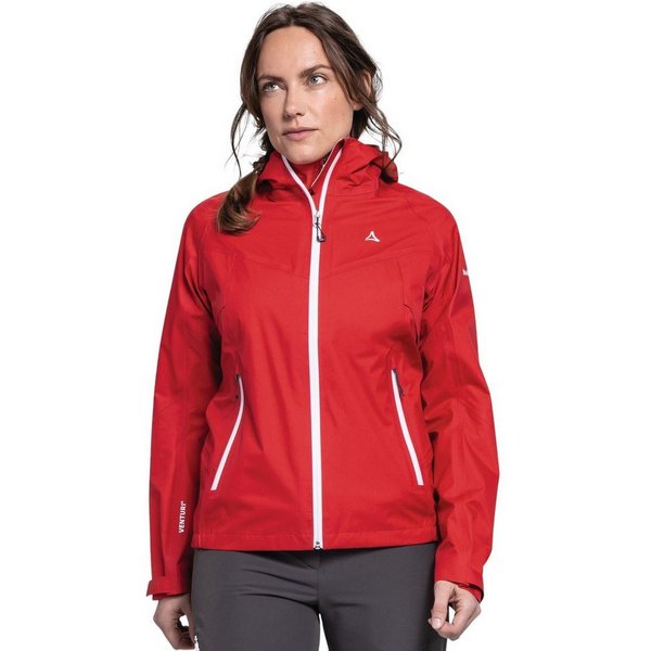 Schöffel Softshelljacke Begoro 3-Lagen (Hardshell, winddicht, wasserdicht) rot Damen