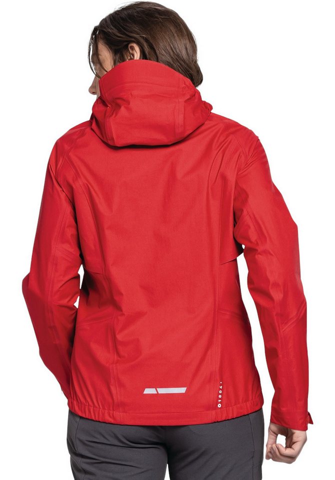 Schöffel Softshelljacke Begoro 3-Lagen (Hardshell, winddicht, wasserdicht) rot Damen – Bild 2 von 5