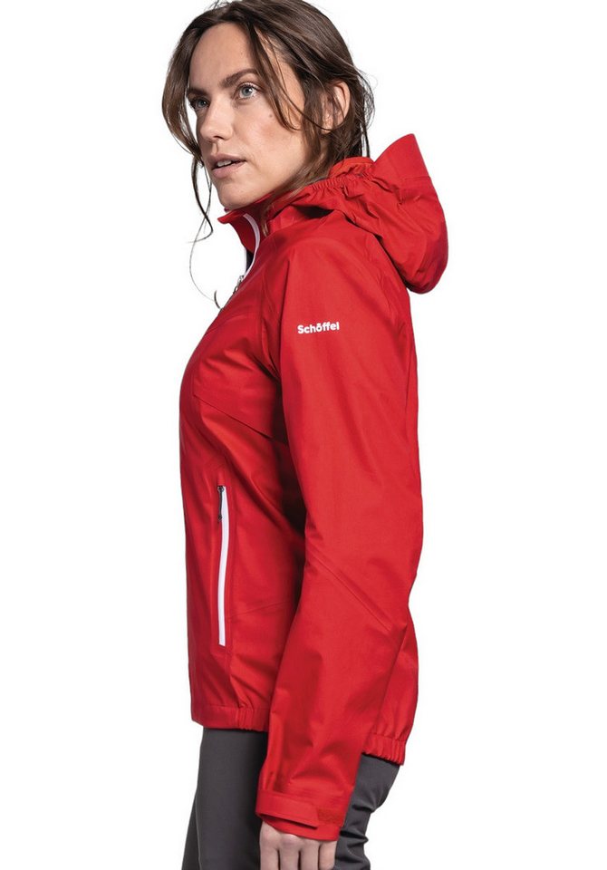 Schöffel Softshelljacke Begoro 3-Lagen (Hardshell, winddicht, wasserdicht) rot Damen – Bild 3 von 5
