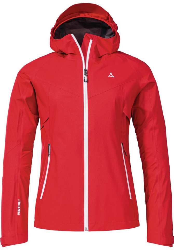 Schöffel Softshelljacke Begoro 3-Lagen (Hardshell, winddicht, wasserdicht) rot Damen – Bild 4 von 5