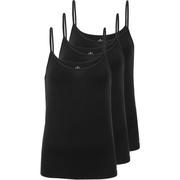 Schöller Achseltop 3er Pack Damen Spaghetti-Top Viskose (Packung, 3-St) -