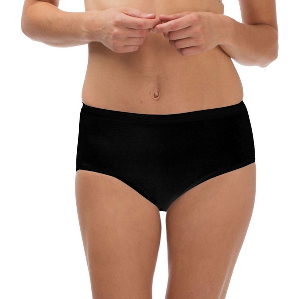 Schöller Slip Basic Baumwolle Taillenslip mit edler Glanzeinfassung im 3er Pack