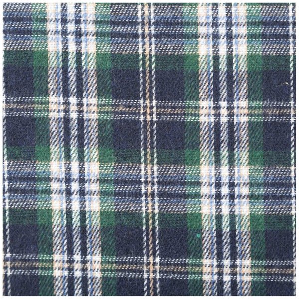 SCHÖNER LEBEN. Stoff Flanellstoff Meterware brushed yarn died checks Karo grün 145cm, pflegeleicht