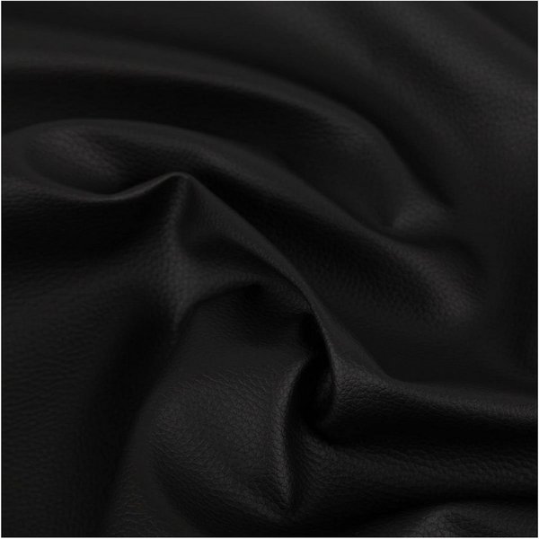 SCHÖNER LEBEN. Stoff Kunstleder Polsterstoff schwarz Meterware robust & pflegeleicht 140cm, pflegeleicht,abwaschbar