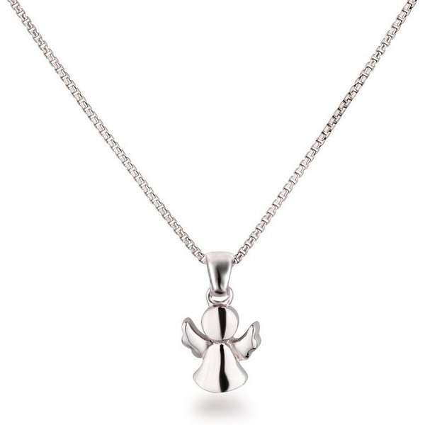 Schöner-SD Engelanhänger Kleiner Engel mit Kette 38cm - 42cm Schutzengel Engelkette (inkl. Schmuckbox), 925 Silber Rhodium