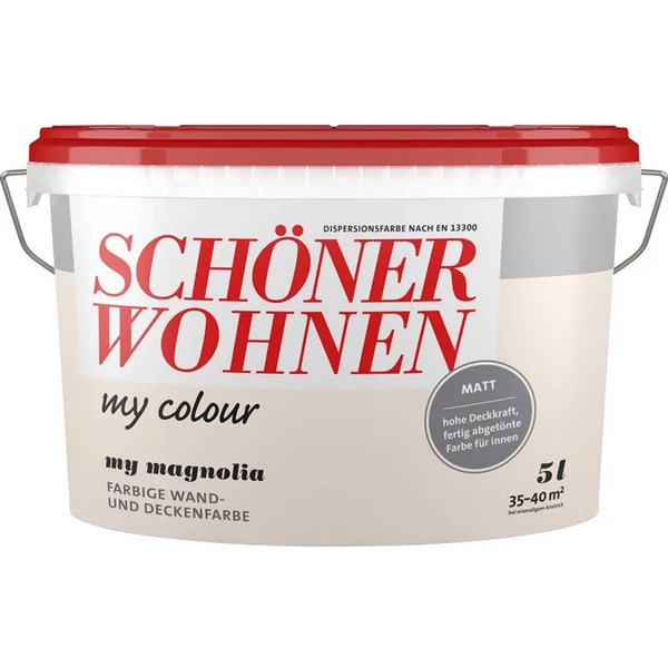 SCHÖNER WOHNEN FARBE Wand- und Deckenfarbe 166057, Matt, wasserbasiert, hoch deckend