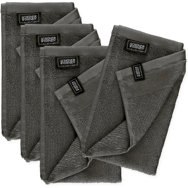 SCHÖNER WOHNEN-Kollektion Gästehandtücher Sense, Frottee (4-St), mit Velourborte, hautschmeichelnde Airtouch Qualität, super weich