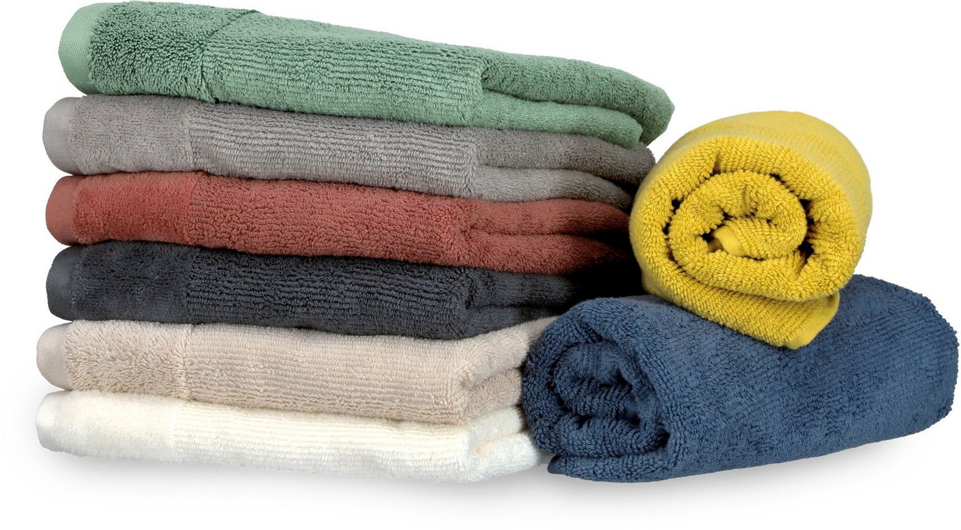 SCHÖNER WOHNEN-Kollektion Handtuch Sense, Frottee (1-St), mit Velourborte, hautschmeichelnde Airtouch Qualität, super weich – Bild 4 von 5