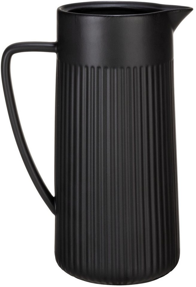 SCHÖNER WOHNEN-Kollektion Karaffe REFIA, (1-tlg), Keramik Krug, 1,25l mit eleganter Rifferlung – Bild 2 von 2