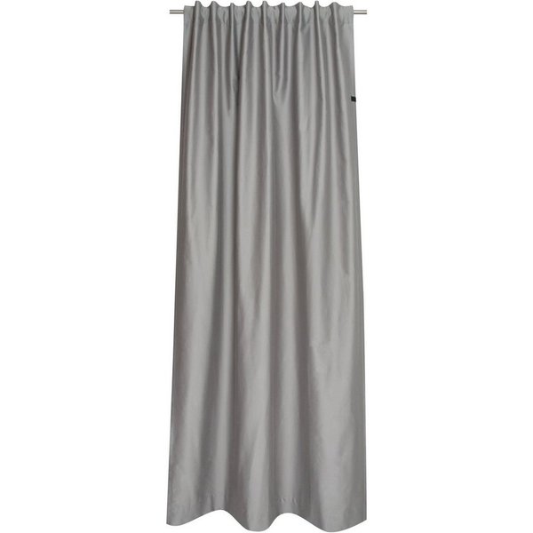 SCHÖNER WOHNEN-Kollektion Vorhang Soft (1 St), Multifunktionsband, blickdicht, Jacquard, mit Lederapplikation