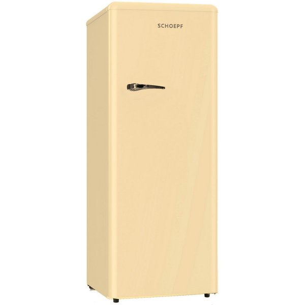 SCHOEPF Vollraumkühlschrank RKS245, 145,60 cm hoch, 54.5 cm breit, LED-Beleuchtung, Retro-Design, 238l Nutzinhalt