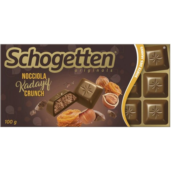 Schogetten Schokolade, Trumpf Schogetten Nocciola Kadayif Crunch Vollmilchschokolade 100g