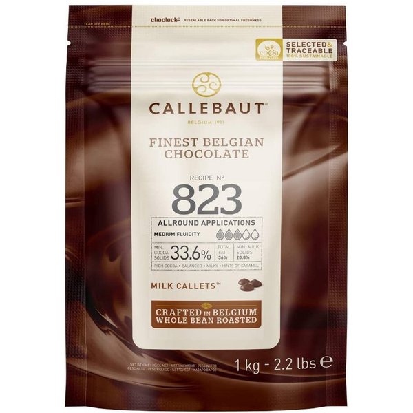 Callebaut Schokolade CALLEBAUT, Rezept No. 823, Vollmilch Schokoladenkuvertüre, 1 x 1000 g