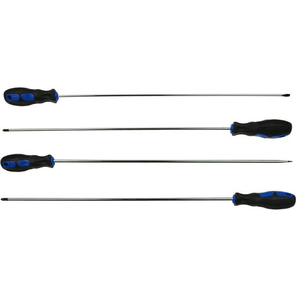 Schraubendreher Schraubendreher-Satz Extra Lang – 4-tlg. 450 mm, PH1/PH2/SL4/SL6