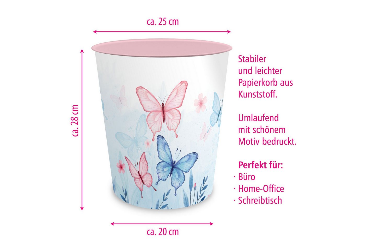 itenga Schreibtischunterlage ITENGA Kinder Papierkorb Schreibtischunterlage Set - ca. 11 Liter - Sc – Bild 3 von 5