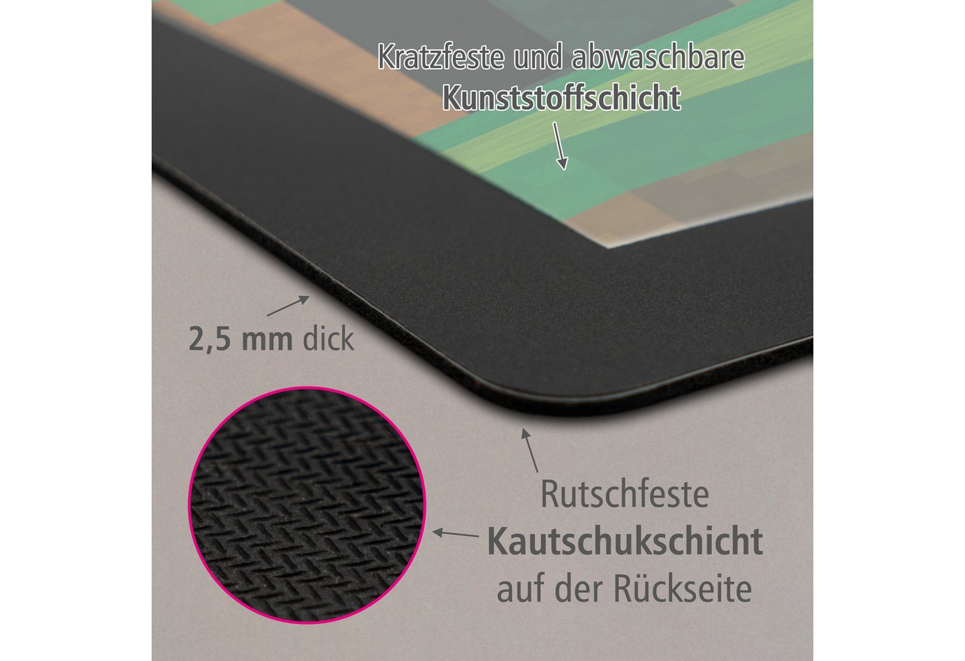itenga Schreibtischunterlage ITENGA Papierkorb Schreibtischunterlage Set - ca. 11 Liter - BLOCKGAME – Bild 4 von 5