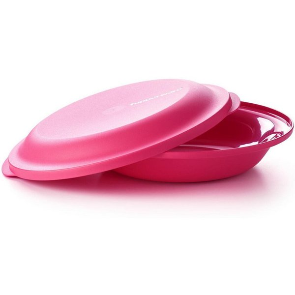 TUPPERWARE Schüssel Tupperware Aloha Servier-Doppel Teller rot