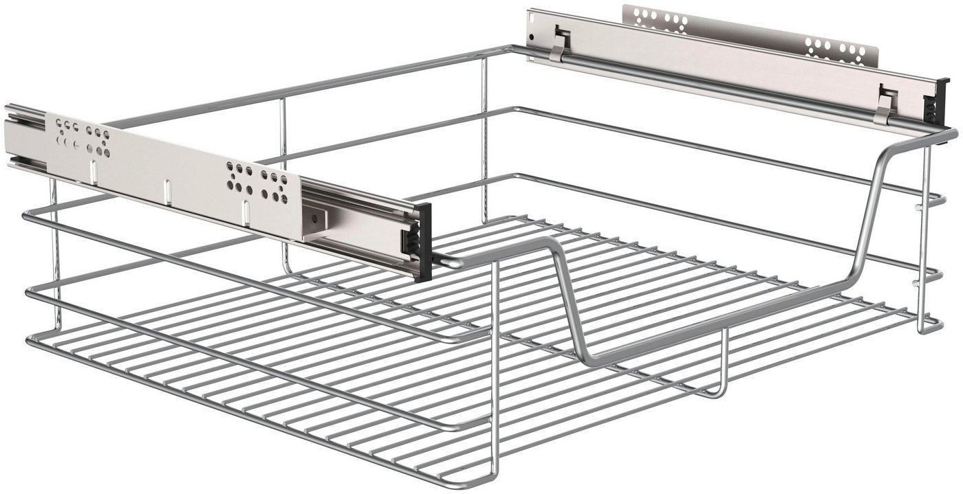 Schütte Auszug, Teleskopschublade, 410 x 150 x 450 mm, für Breite 50 cm, Chrom – Bild 2 von 4