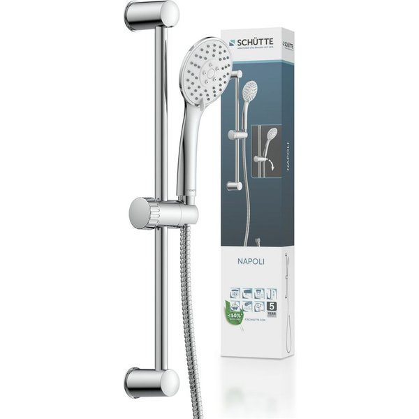 Schütte Brausegarnitur Napoli, Höhe 56 cm, Set, Regendusche mit Schlauch und Halterung, Duschkopf mit 3 Strahlarten